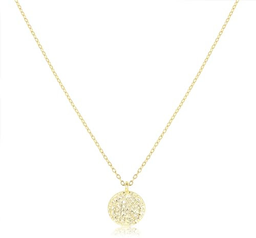 LOLIAS Collier Femme Or Plaqué Or 18 Carats Et Or Rose Longues Chaînes Imperméables avec Pendentif Collier Femme Fantaisie Double Multirang Collier Argent Dorée À Plusieurs Rangées Bijoux Ronds