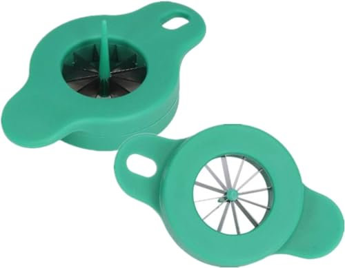 Lebensmittelschneider, 2 Stück, spitzer Frühlingszwiebelscheiben-Schneider, Edelstahl-Gemüsescheibenschneider, Küchenzwiebel-Gemüsemesserschneider, Reiben, Zwiebelschredder mit 12 Klingen, Frühlingszw