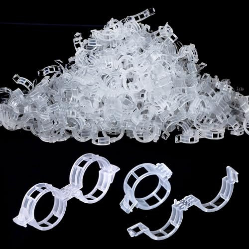 Bulk Tomatenclips, Pflanzenstützclip für Schnur, Rankgitter, Kletterpflanzen, Garten, Gemüse, 200 Stück, Weiß