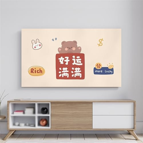 BMOZRM TV-Bildschirmabdeckung, Universelle Weiche TV-Schutzhülle Für Den Umzug, Verschiedene Fernseher, Staubdichte Abdeckung Für LCD-LED-Flachbildfernseher (Color : H, Size : 32-37 inch)