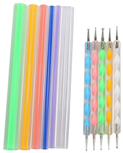 iFutniew Mandala-Dotting-Werkzeug-Set zum Malen von Steinen, Malen von Steinen, Punkte-Set, Acrylstab, Punktbohrwerkzeug, Schablone, DIY-Wandkunst