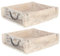 Novaliv 2x Holzkiste Vintage Weiß 30 x 25 x 8 cm Alte Ziegelform Holz Groß Allzweckkiste aus recyceltem Altholz Jede Form EIN Unikat ? Vintage Kiste Deko