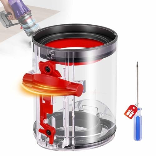 Upgraded Dust Bin for Dyson V12 Detect Slim/SV18/SV20 & V10 Digital Slim – Effortless One-Touch Release, Perfect Fit for Part No.965272-01 – Lightweight & Durable Replacement