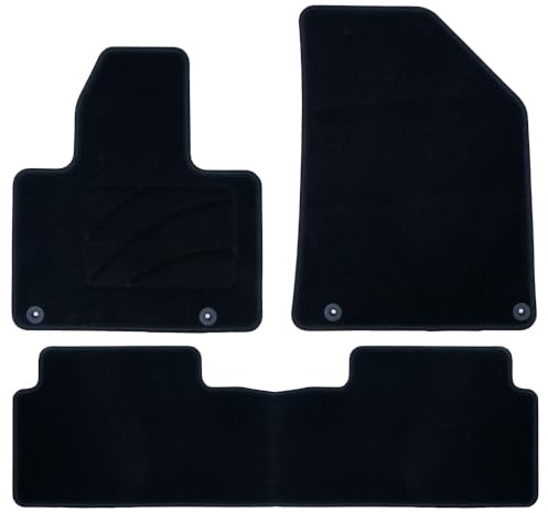 OCC DESIGN - Fußmatten, maßgefertigte Teppiche, kompatibel mit Citroen C5 (2008-2017), hochwertiger Teppich, Velours/Polypropylen, Original Anker, rutschfester Rücken, Fersenkappe, 4 Stück