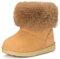 Gaatpot Stivaletti con Invernali Bambini Stivali da Neve per Ragazze Ragazzi Scarpe con Fodera Calda Morbide Antiscivolo Suola Cachi 24EU = 25CN