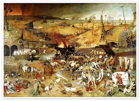 Triumph des Todes Poster von Pieter Brueghel d.Ä. 120 x 90 cm Braun Wandbilder Wanddeko