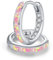 ZIPPICE Rosa Opal Ohrringe Damen Creolen Silber 925 Klein Zirkon Ohrringe Opal Schmuck Geschenke für Damen Frauen Ehefrau