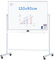 maxtek Whiteboard with Stand 90x120 cm, Magnetic Double Sided Easel White Board with Rolling Wheels, Portable Dry Erase Whiteboard with Stand, Mobile Standing Board for Office Classroom
