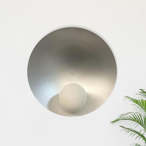 bamyum Gorkkem Wandleuchte Vintage Metall, Wandlampe Glas Innen, Schlafzimmer Deko, Wohnzimmer Küchenlampe Modern, Glob Wanddeko Retro Schwarz