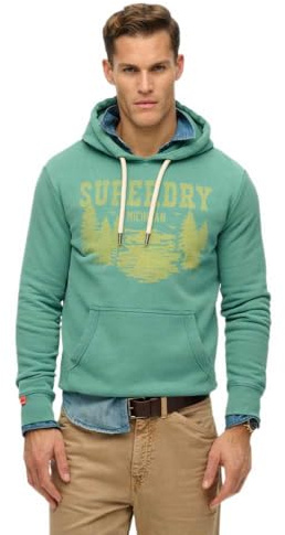 Superdry Herren Lo-Fi Outdoor locker geschnittenes, einfarbiges Hoodie
