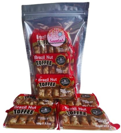 Walkers Toffee Bars Brazil Nut 5 Pack Gluten Free By Sweetish