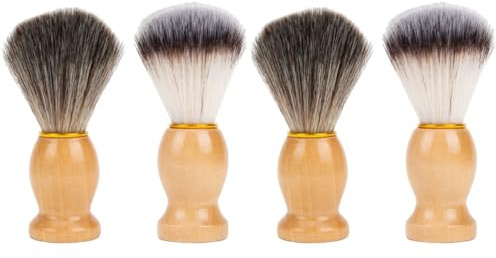 FRCOLOR 2 Sätze Gesichts- Kahl Clipper Trimmer Friseurzubehör on Shave Easy Putz Die Friseurin Gesicht Reinigung Rundbürste Friseur Männlicher Bart Friseurbürste Nylonwolle 2 Stück * 2