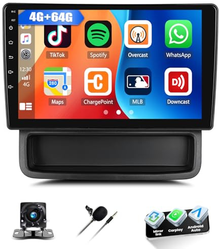 4G+64G CAMECHO Android Autoradio für Renault Trafic 2 Opel Vivaro A Nissan Primastar 2006-2014 mit CarPlay Android Auto Wireless, 10 Zoll Touchscreen mit BT GPS WiFi FM/RDS SWC Rückfahrkamera&MIC