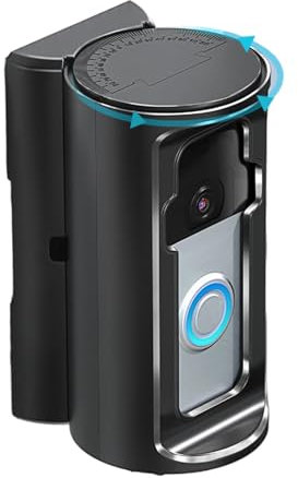 No-Drill Doorbell Mount - Anti-Theft Ring Door Holder, Secure Case Bracket Design | Easy Install Video Doorbell Frame for Apartment House Use Accessoire, Lockable Mounting Home Entry Safety