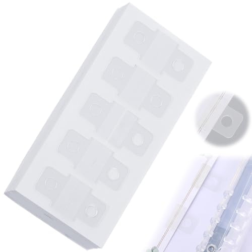 500 PCS Binder Hole Reinforcement Rings, Clear Self-Adhesive Hole Punch Reinforcements Labels for Loose Leaf Paper, Binder Refill Sheet Converter Stickers for DIY Planner Scrapbooking Album Refills