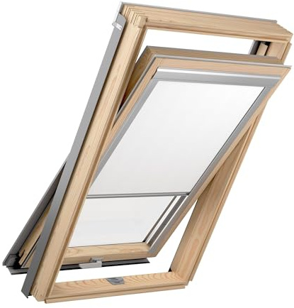 DECOLITE - Dachfenster Verdunkelung - Dachfenster Rollo - Verdunkelungsrollo Kompatibel mit GGL M04, GGL 304, GGL 304, GGU M04, GGU 304, GHL M04, GHL 304, GHU M04, GHU 304 - DHR 78x98 cm – Weiß