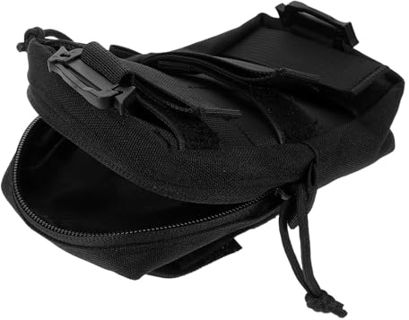 GARVALON Rucksackgurttasche Schwarz mit Smartphone Schnellzugriff für Nylon