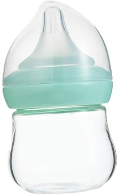 Weithals Glasbabyflasche 90ml mit Brustförmigem Sauger