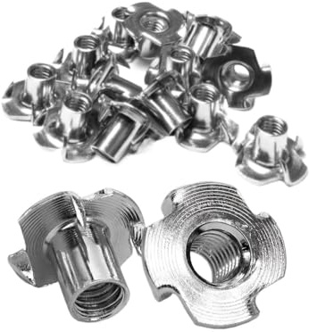 25 Pièces 1/4-20 Écrou En T, Insert Fileté En Acier Inoxydable 304