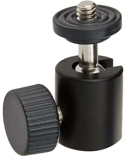 Hama Kugelkopf (Gewinde B 1/4 Zoll, Höhe 38 mm, geeignet für Stativ) schwarz