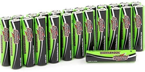 Interstate Batteries AAA Alkaline Battery (24 Pack) All-Purpose 1.5V High Performance Batteries - Workaholic (DRY0075)
