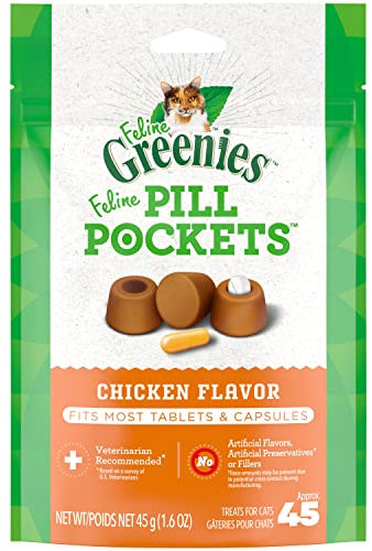 Feline Greenies Pill Pockets Katze Behandeln Passend für die Meisten Tablets und Kapseln, 45.3 g