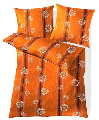 Kleine Wolke 6059333952 Bettwäsche Patras 135 x 200 cm und 80 x 80 cm 2-teilig Brandy