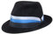 Borsalino Veloursfilz Fedora Hut aus Haarfilz - Schwarz (420) - 57 cm