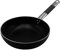 Pentole Agnelli Al Black 3 mm Padella Svasata alta Saltare con Manico Cool, Nero, 32 cm