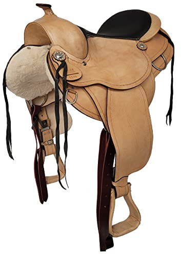 A&M Reitsport Westernsattel Austin ECO aus Büffelleder hoher Qualität Neu, Größe:16 Zoll