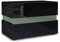 Vladon Nachttisch Flow, Made in Germany, Nachttischschrank mit Schublade Schwarz Hochglanz/Schwarz Hochglanz (60 x 45 x 39 cm)