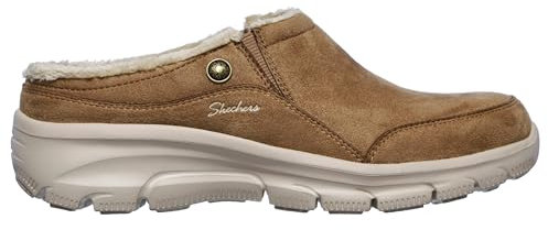 Skechers Women's Easy Going - Latte Twin Gore Slip-on Open Back Mule, Tan, 4.5 UK