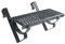 Laufrost Set 40 cm anthrazit | Dachtritt, Kaminpodest, Trittrost, Steigtritt, Laufgitter