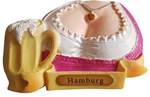 Ciffre Kühlschrank Magnet Polyresin Bierkrug Maß Bier Dirndl Busen - Hamburg A8