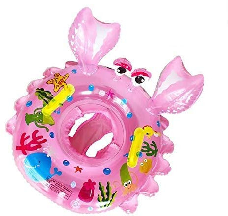Baby Schwimmring, Aufblasbar Schwimmring Schwimmhilfe, Schwimmsitz für Kleinkinder Schwimmer Pool Spielzeug Schwimmbad Baby Schwimmenring mit Sicherheitsgriffe für Alter von 6-36 Monaten (Rosa)