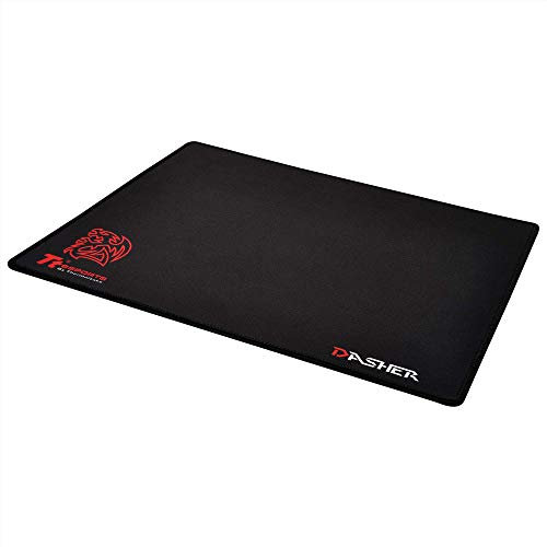 Thermaltake TT Esports Dasher 300mm x 360mm Semi-Coarse Textured Weave Surface Anti-Slip Speed Type Medium Size Gaming Mouse Pad MP-DSH-BLKSMS-04, Small