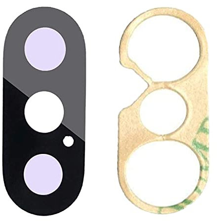 THE TECH DOCTOR - Lente di ricambio per fotocamera posteriore con rivestimento posteriore in vetro e adesivo per iPhone XS e XS Max (iPhone XS e XS Max)