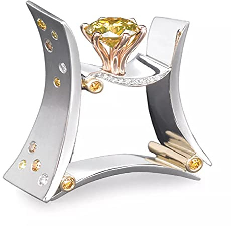 BAJIE Ehering 925 Silber Damen Farbe Amethyst Diamantring Edelstein Silberschmuck Diamantring Schmuck