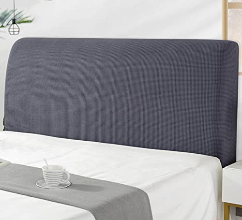 APTBJKUiU Bett hussen kopfteil Kopfteilbezug Staubdicht Verdicken Dehnbar Bett Kopfteil Staubdicht Abdeckung 360° Rundum-Paket Für Schlafzimmerdekoration Dekor dunkelgrau 200cm(79-87)