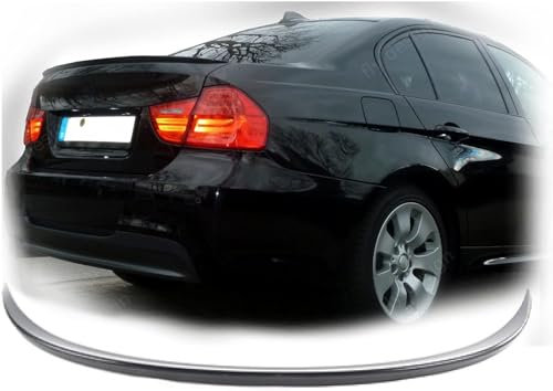 FLY DESIGN 70042 Heckspoiler passend für BMW E90 M3 3er, Heckflügel, Spoilerlippe für Auto-Tuning, ABS Kunststoff, Unlackiert