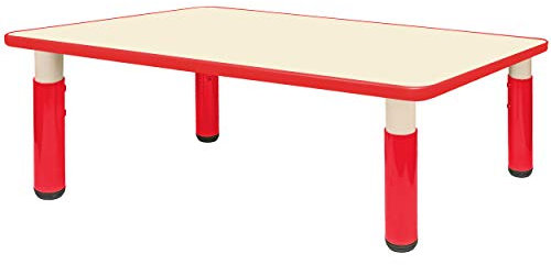alles-meine.de GmbH Kindertisch/Tisch - höhenverstellbar - Größen & Farbwahl - 1 bis 8 Jahre - rot - Plastik - für INNEN & AUßEN - Kindermöbel - für Kinder - Mädchen & Jungen -..