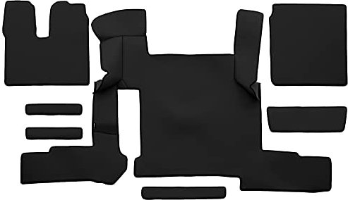 F-CORE Volle Deckung Fußmatten LKW für Man TGX 01.18-03.20 Manual 2 Schubladen SCHWARZ