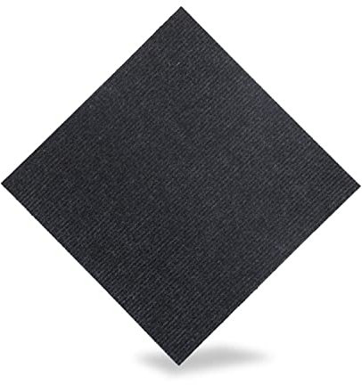 Self Adhesive Carpet Tile, Easy to Peel and Stick Carpet Floor Tile for Home Commercial Retail Office 30 X 30cm (Black)