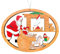 Weihnachten, schöner Hund, Krippe, Weihnachtsschmuck, Ornamente, Baumschmuck, Druck, Heimdekoration Boxsack Aufhängung Stange (C, One Size)