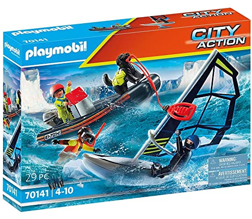 Playmobil 70141 Sea Rescue: Rescue With Pool Glider With Rubber Tugboat