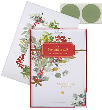 Hallmark Weihnachtskarte für jemand Besonderen – klassisches saisonales Blatt-Design