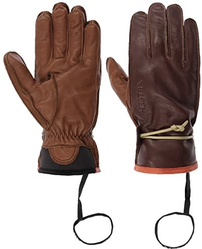 Hestra Alpine Pro Wakayama 5-Finger Handschuhe Fingerhandschuhe Lederhandschuhe (7 HS - dunkelbraun)