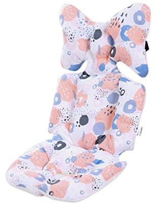 Sitzauflage Kinderwagen Universal Buggy Auflage Kinder Atmungsaktiv Kinderwageneinlagen Winter Baumwolle Baby Sitzeinlage Weich Dick Kinderwagendecke Baby Kopf Körper Stütz