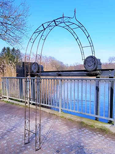 KUHEIGA Wandrosenbogen Metall/Wand - Rosenbogen 10mm Massiveisen! Breite 120cm Rost