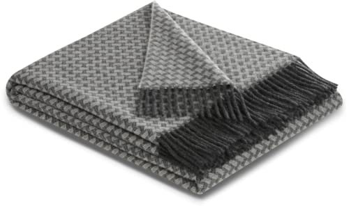 biederlack Plaid Vivo Kaschmirhaar/Schurwolle grau Größe 130x170 cm